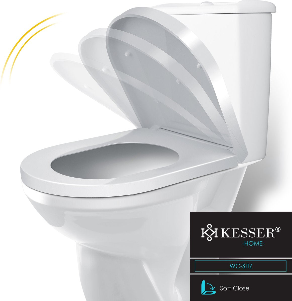 Abattant WC avec couvercle à fermeture douce