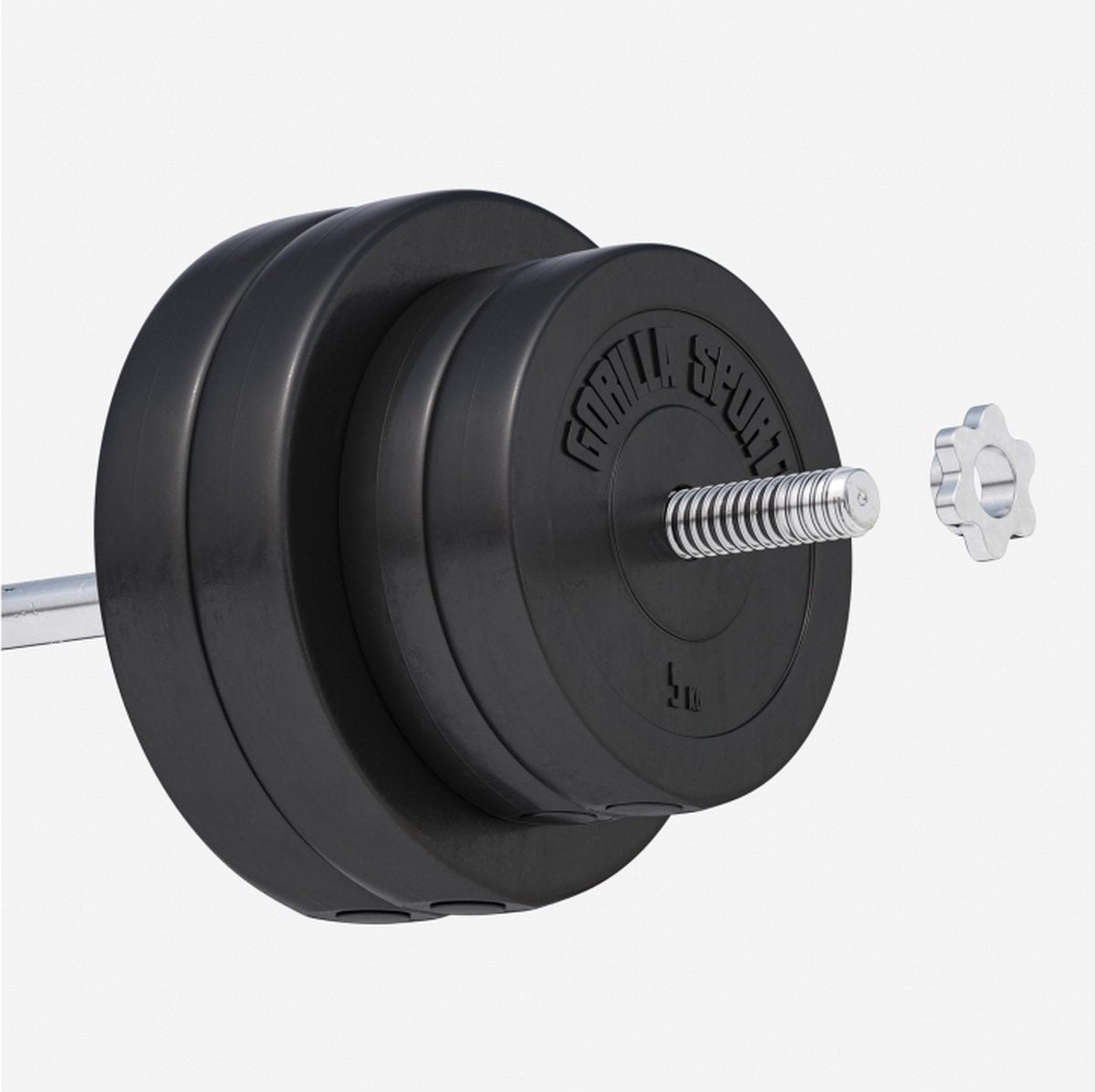 Set disque Poids - 30 kg (2 x 5 & 2 x 10 kg) - Plastique - 30 mm