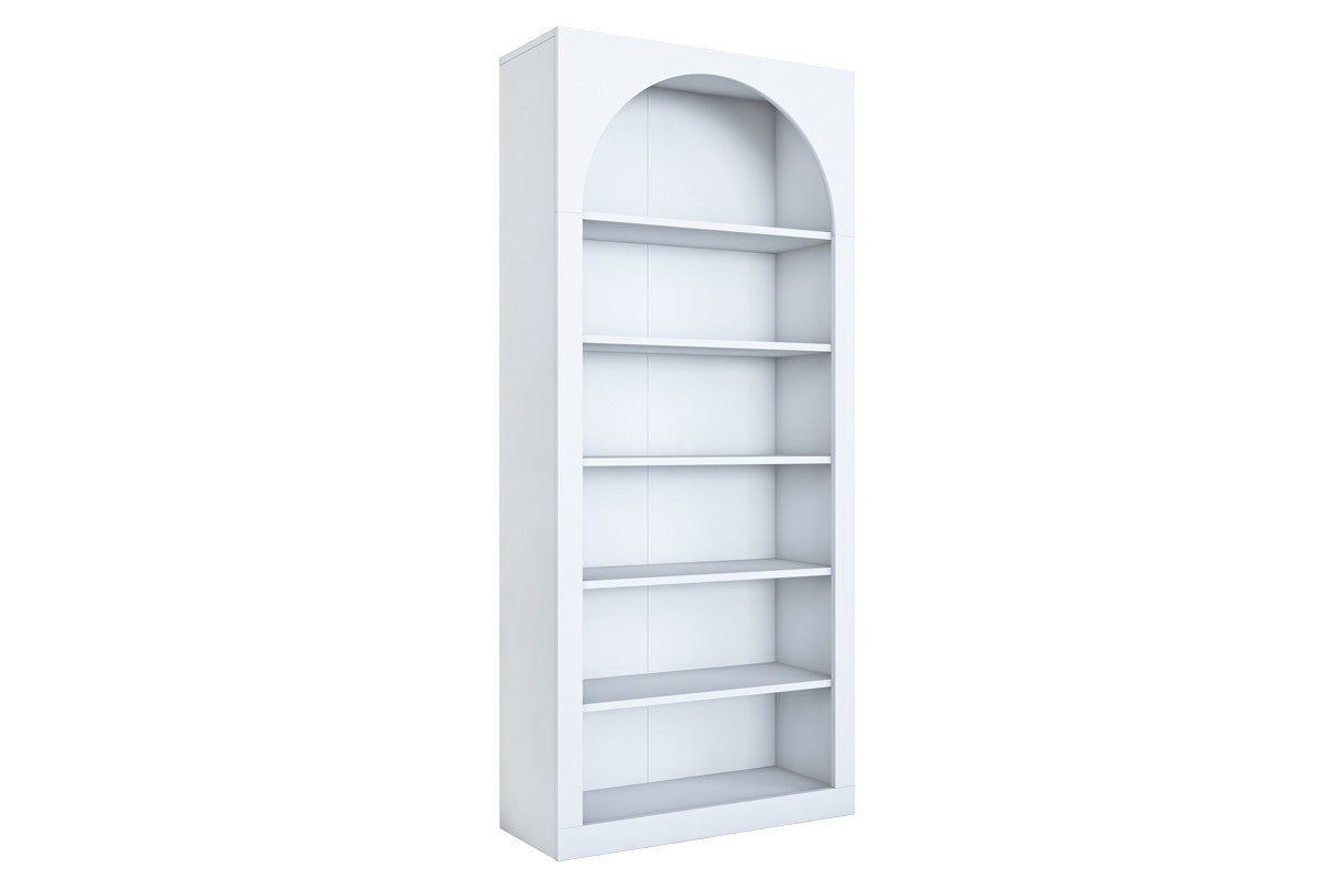 Bibliothèque Zoel bois mélaminé blanc 80x31,5x180cm