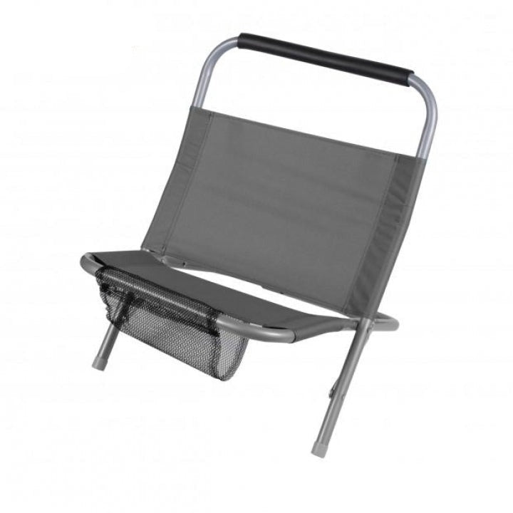 Fauteuil chaise Cale Dos De Plage Anthracite 48X40XH60CM