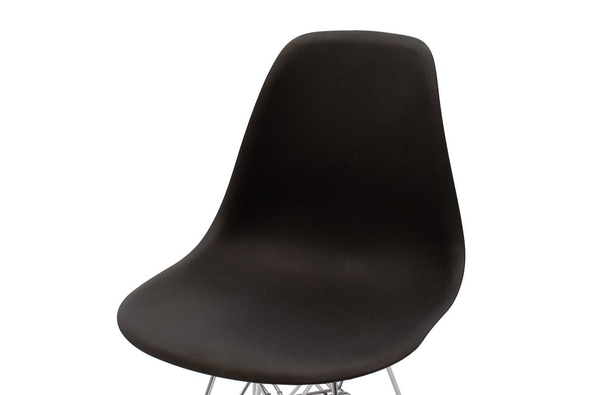 Chaise Adel noir-pied inox 46x55x81 cm
