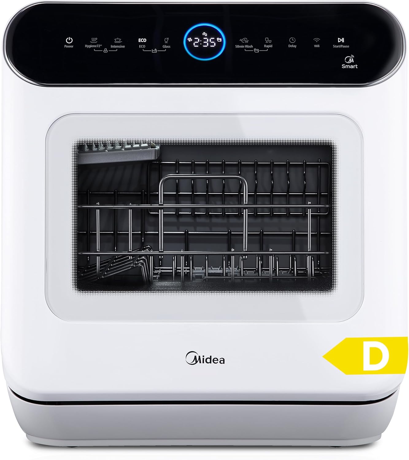 Mini Lave-vaisselle de table Midea avec ou sans raccordement à l'eau, contrôle IOT, 7 programmes, tactile