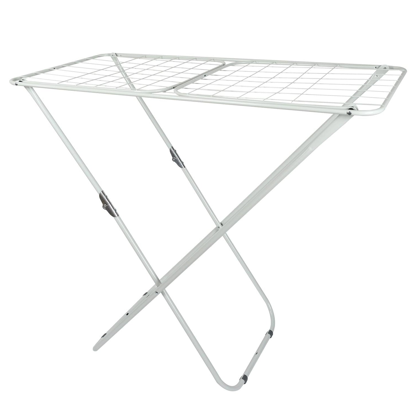 Séchoir À Linge Pliable Etendoir À Ailes En Métal Silver À Poser 18 Mètres