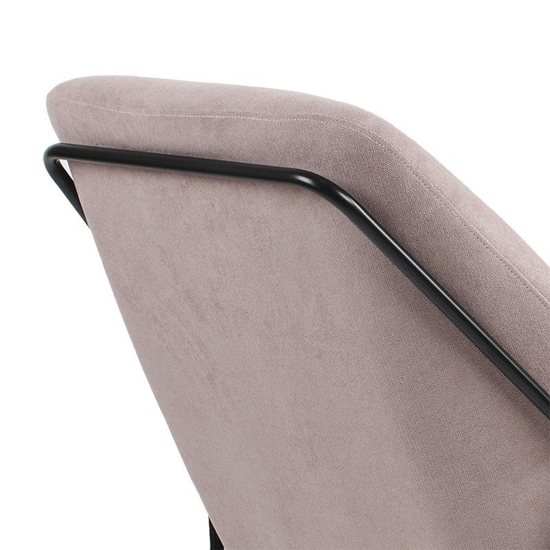 Fauteuil Indélébile tissu rose-noir 76x67x81cm