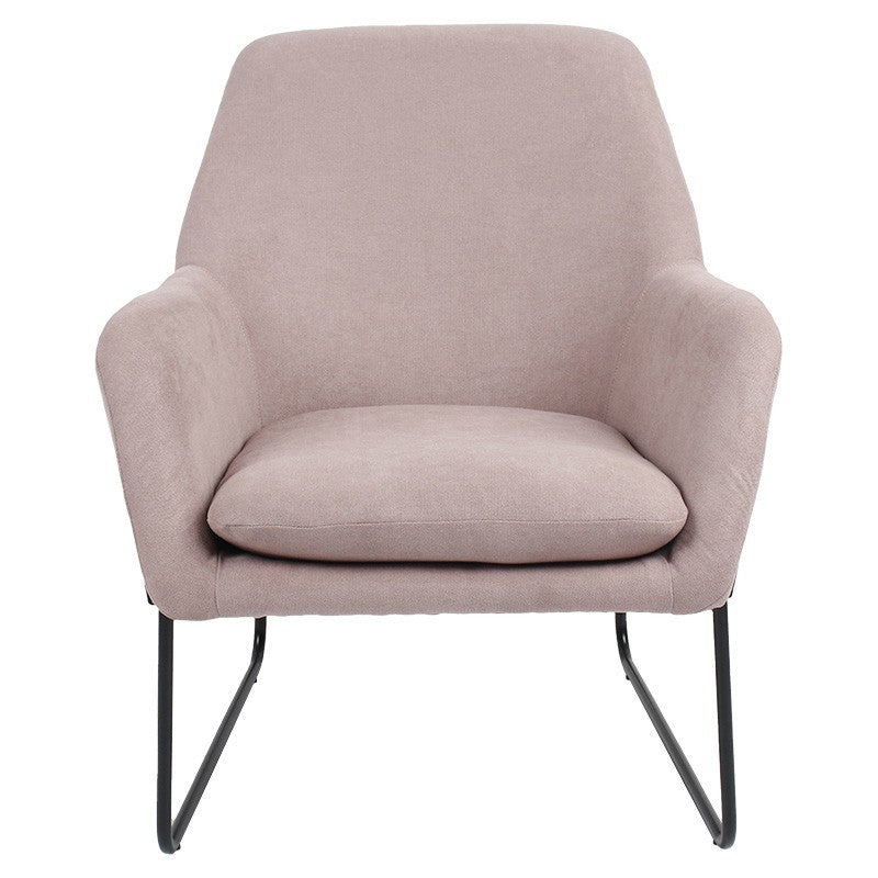 Fauteuil Indélébile tissu rose-noir 76x67x81cm
