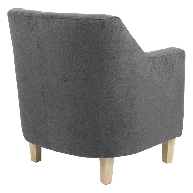 Fauteuil Joyful tissu anthracite-naturel 71x71x81cm