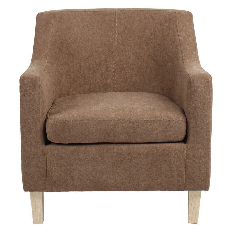 Fauteuil Joyful tissu marron-naturel 71x71x81cm