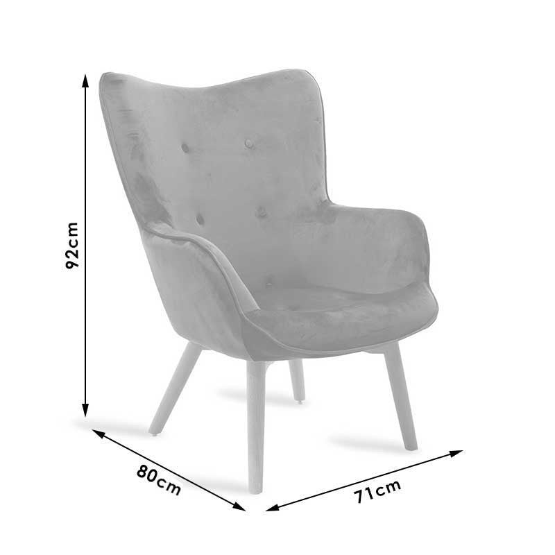 Fauteuil Kido velours couleur jaune