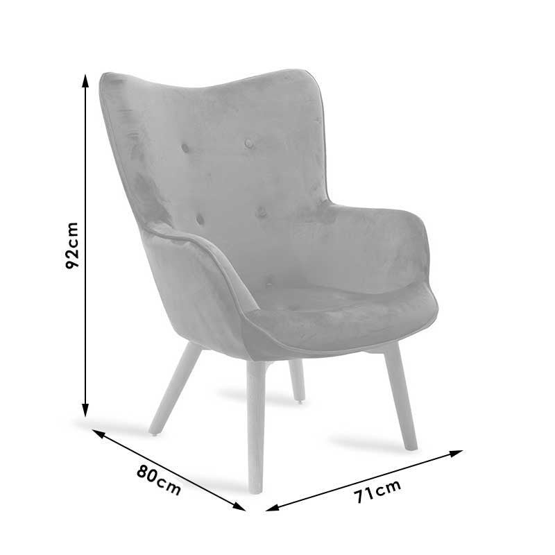 Fauteuil Kido velours couleur jaune