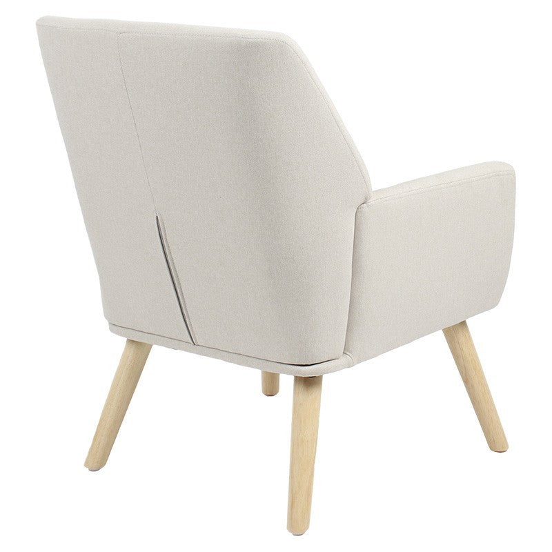 Fauteuil Likable tissu écru-naturel 67x89x86cm