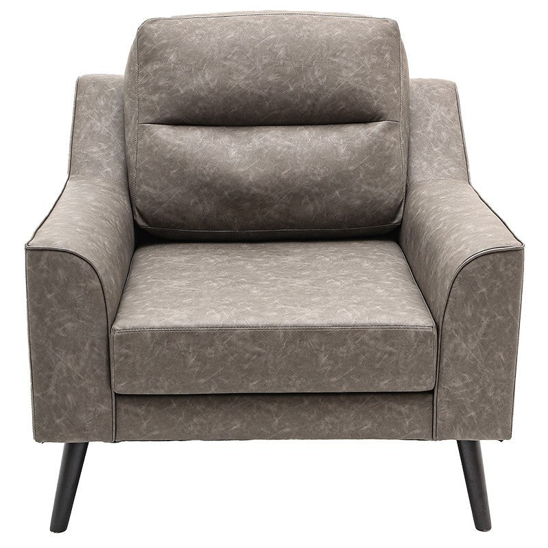 Fauteuil Lonnie PU gris antique 94x95,5x92,5cm