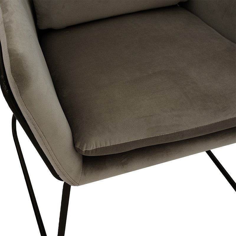 Fauteuil Mira anthracite-noir 65x69x86cm