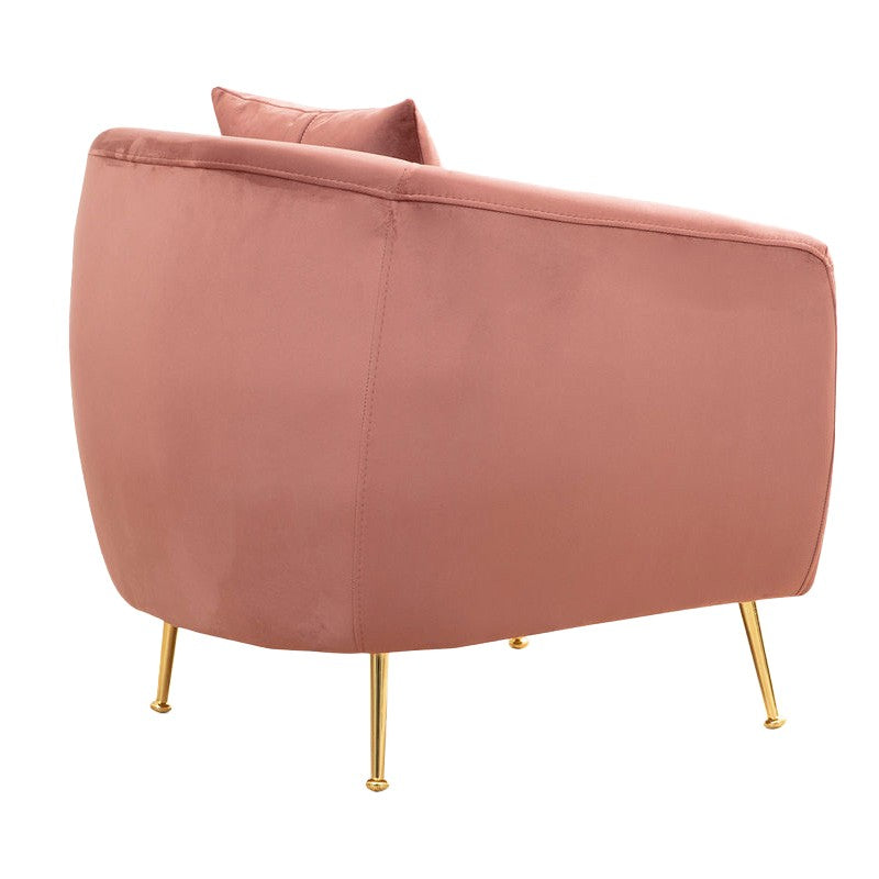 Fauteuil tissu rose 70x82x82cm