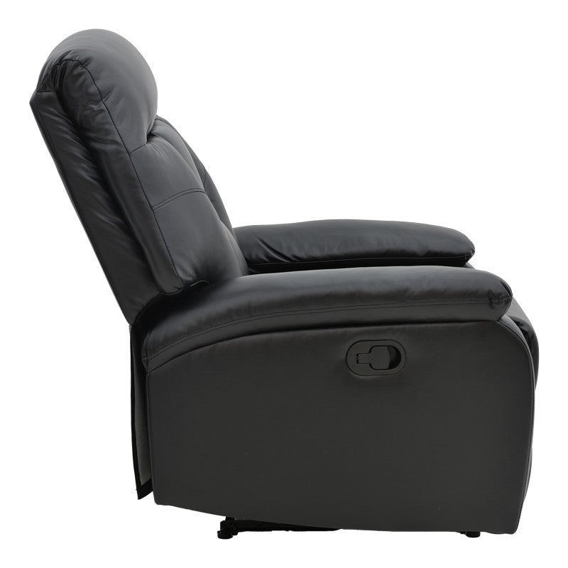 Fauteuil relax cuir noir 80x94x102 cm