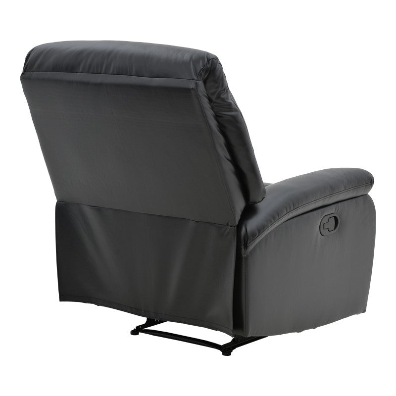 Fauteuil relax cuir noir 80x94x102 cm