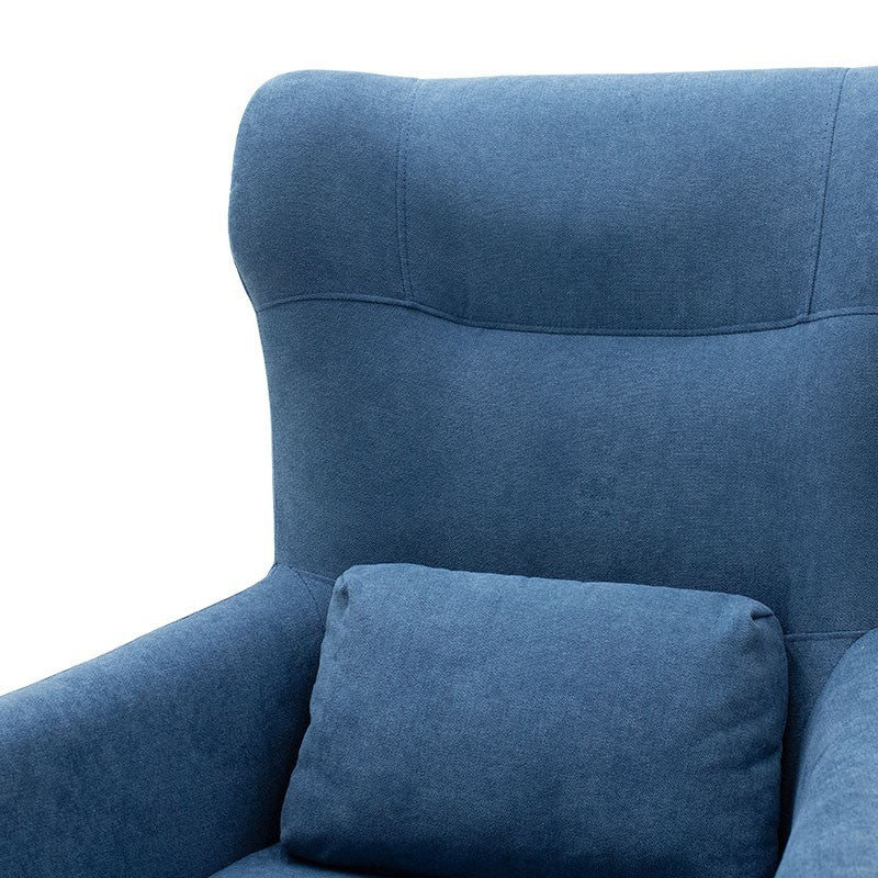 Fauteuil Rimbo en tissu couleur bleue 66x81x102cm