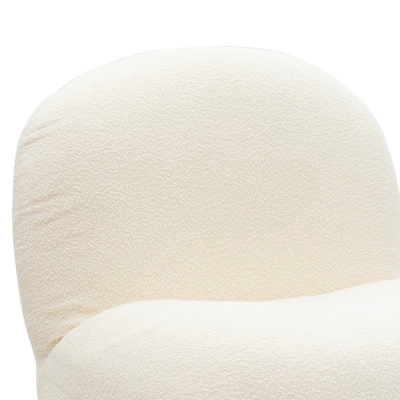 Fauteuil Rosalie tissu boucle crème-doré 83x80x79cm