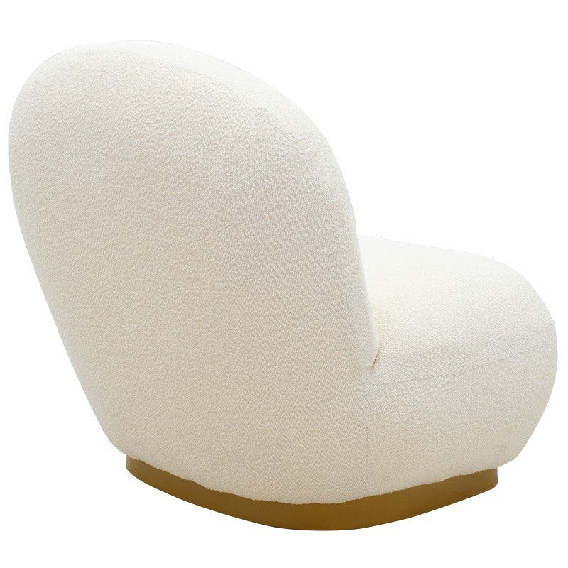 Fauteuil Rosalie tissu boucle crème-doré 83x80x79cm