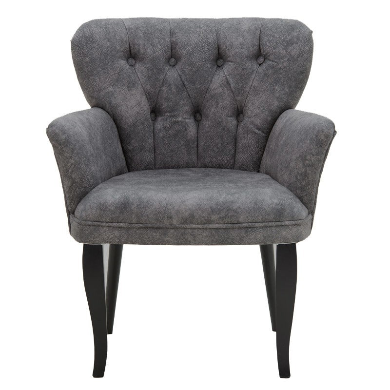 Fauteuil Samara tissu gris antique 67x62x78cm