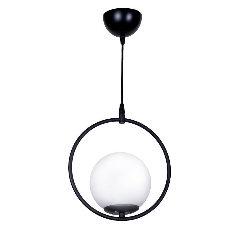 Plafonnier suspension luminaire Elias E27 noir-blanc D25x56cm