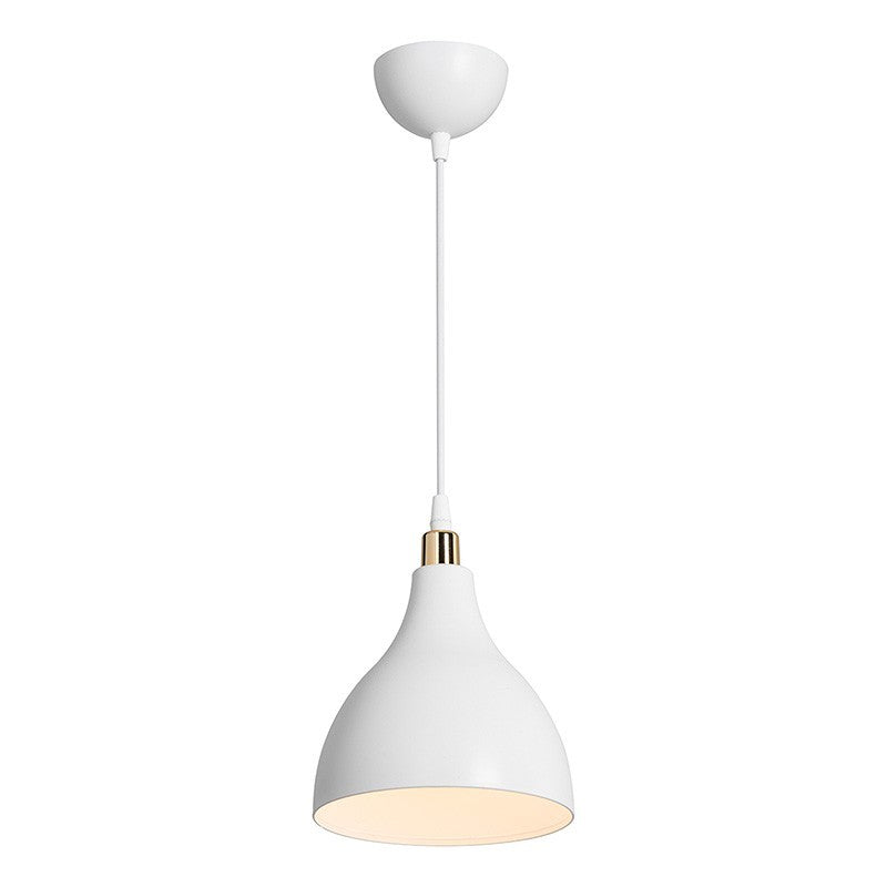 Plafonnier suspension luminaire Å27 blanc D18x56cm