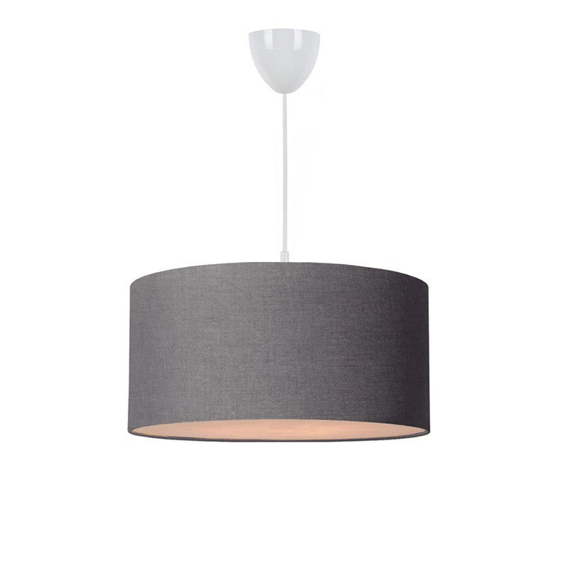 Plafonnier suspension luminaire E27 gris foncé - marron D38x70cm