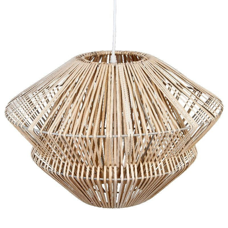 Plafonnier suspension luminaire Å27 beige D44x31cm