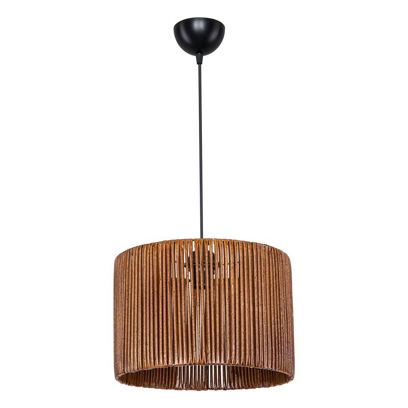 Plafonnier suspension luminaire Å27 marron D30.5x20cm