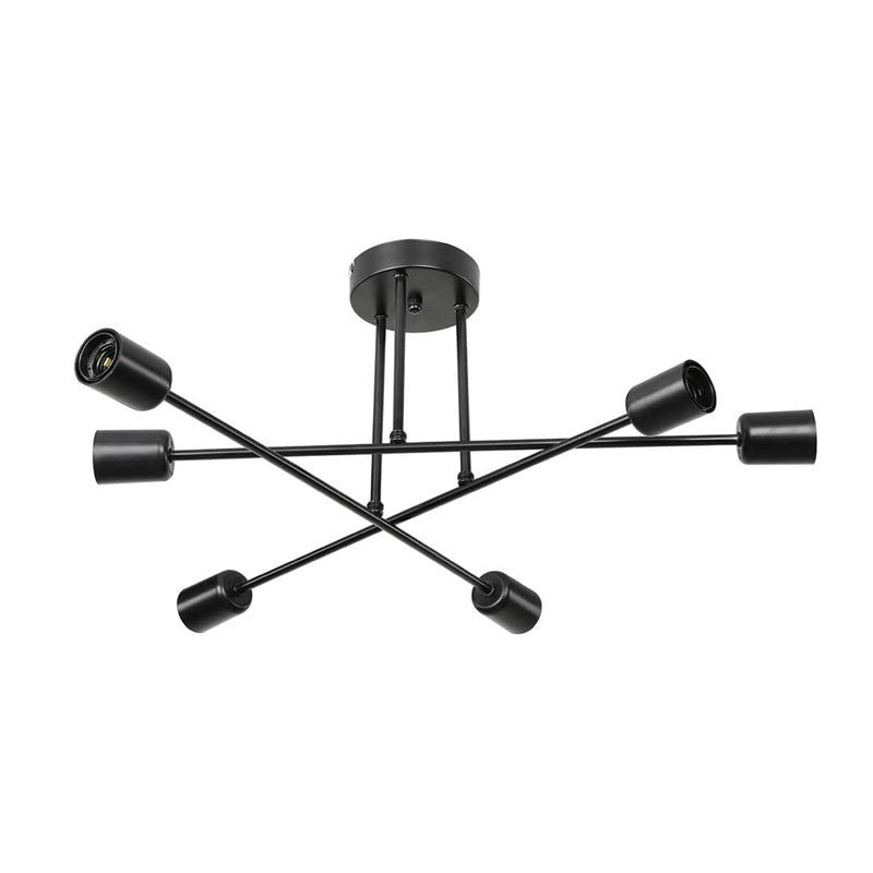 Plafonnier suspension luminaire Å27 noir D61x25cm