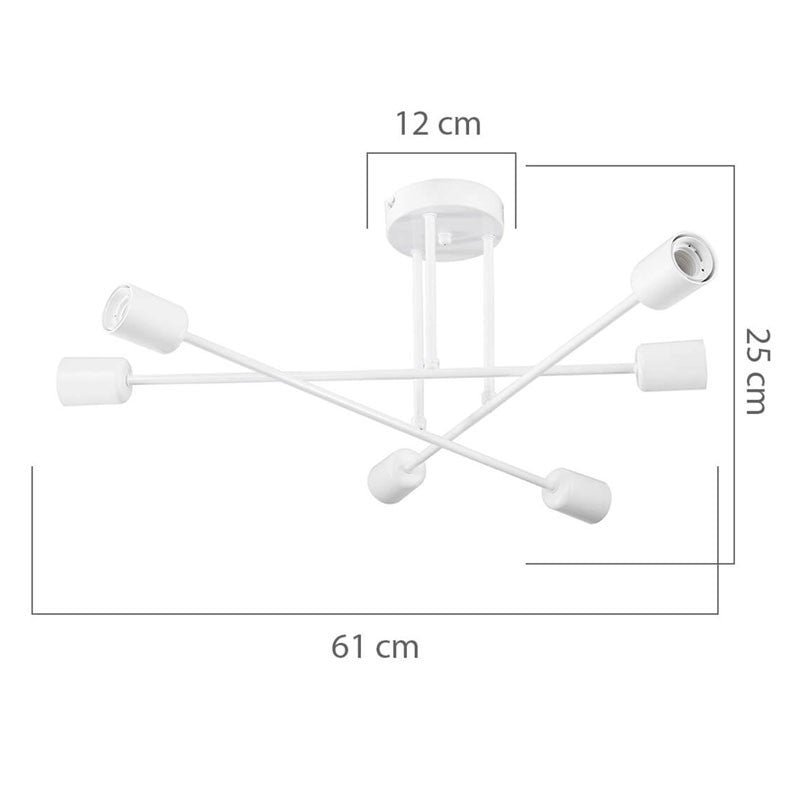 Plafonnier suspension luminaire Å27 doré D61x25cm
