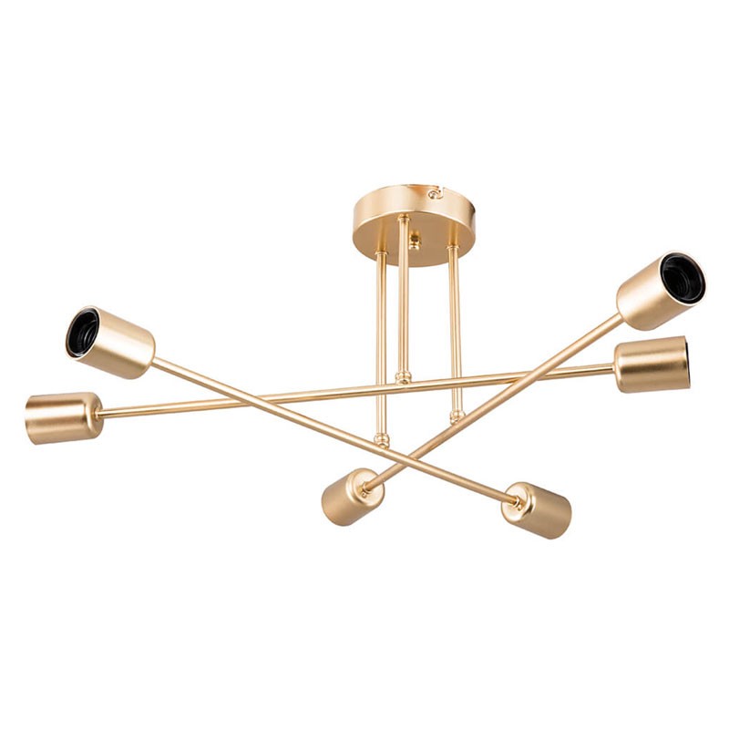 Plafonnier suspension luminaire Å27 doré D61x25cm