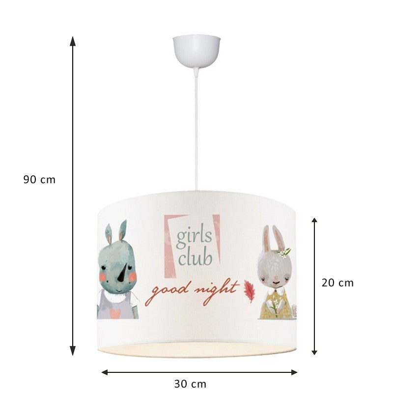 Plafonnier suspension luminaire enfant Tally multicolore D30x20cm