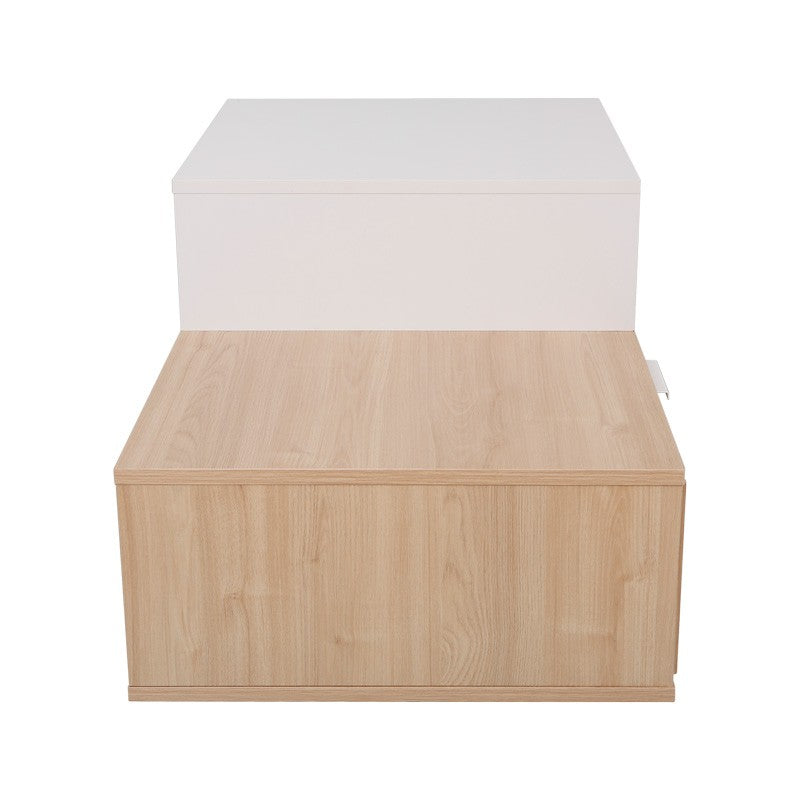 Table basse Vople blanche naturel 90x50x40 cm