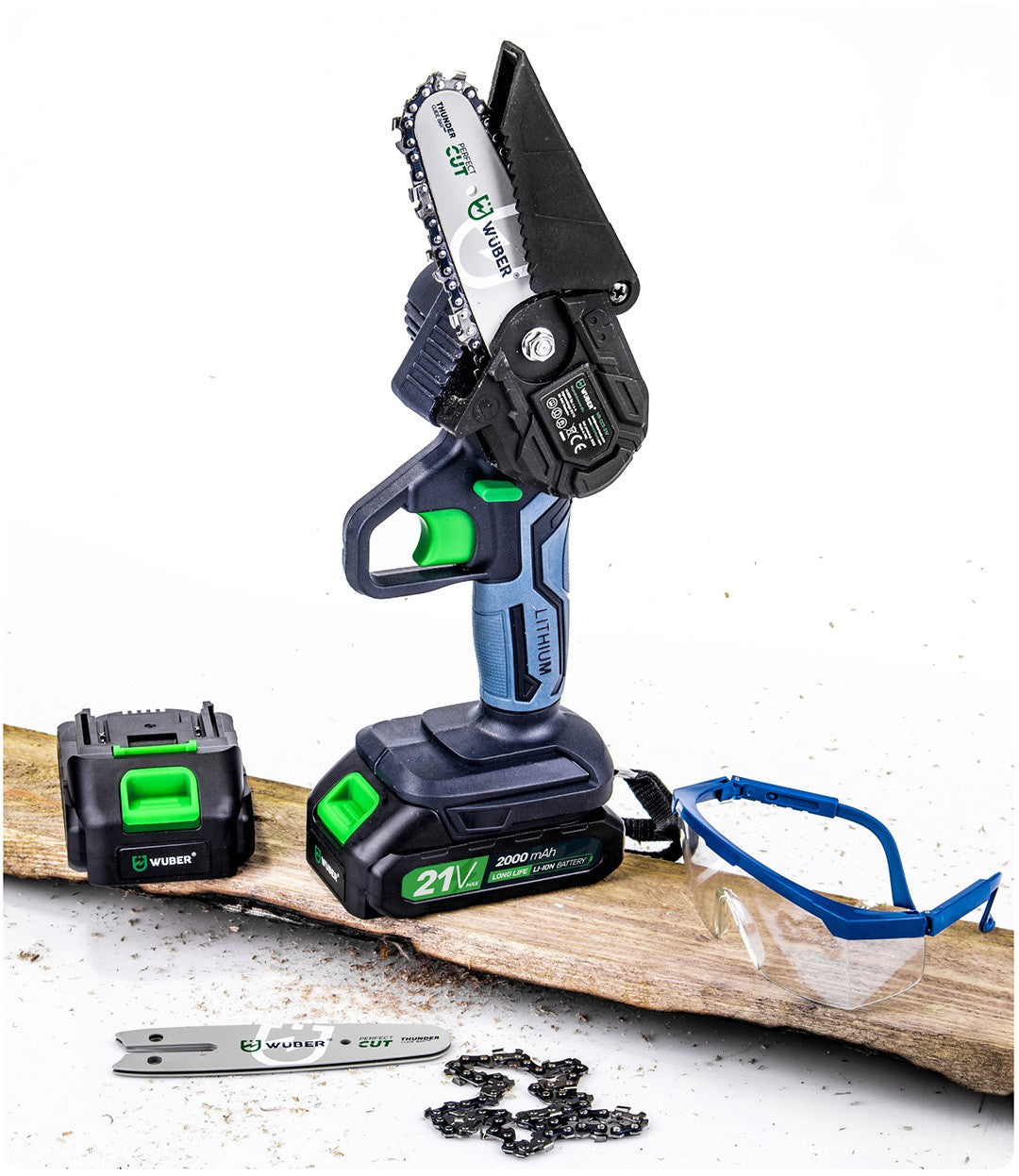 Ensemble Mini Tronçonneuse électrique 500 W Wuber