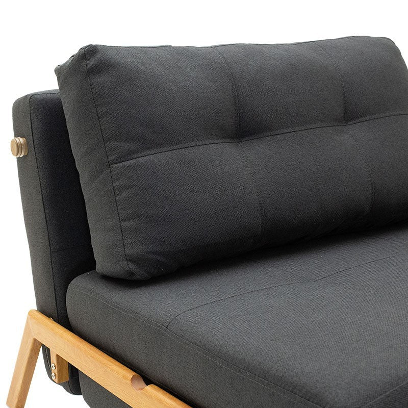 Fauteuil-lit Fancy avec tissu anthracite 95x98x70cm
