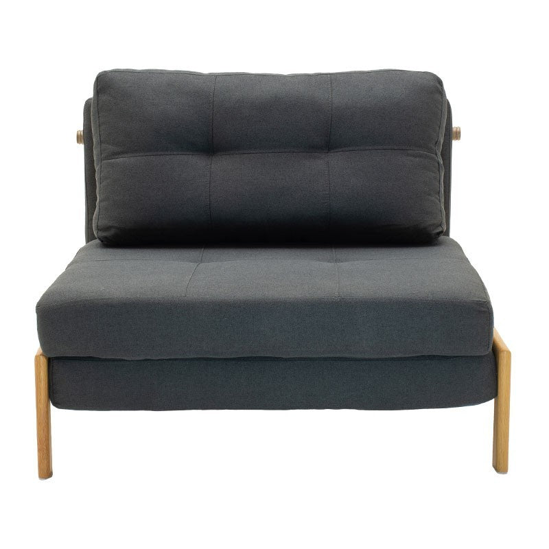 Fauteuil-lit Fancy avec tissu anthracite 95x98x70cm
