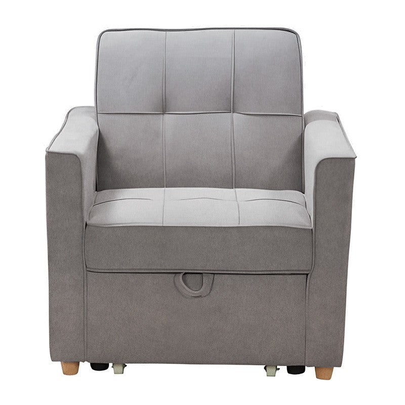 Fauteuil-lit Commit tissu couleur gris 82x93x90cm