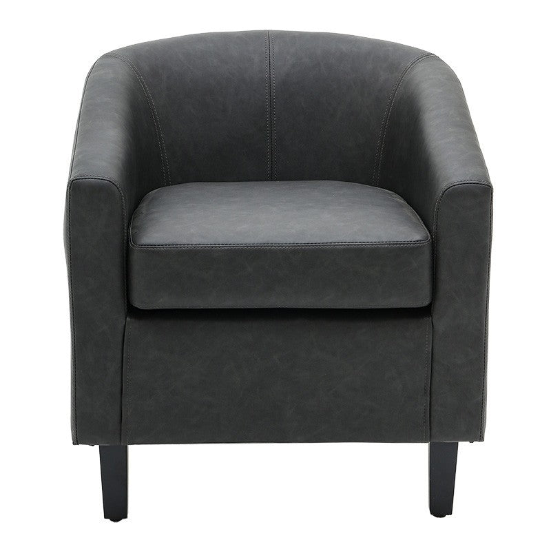 Fauteuil Major PU noir-gris 63,5x68x71cm