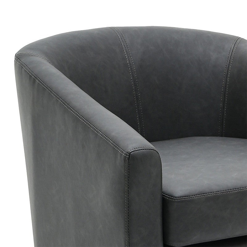 Fauteuil Major PU noir-gris 63,5x68x71cm