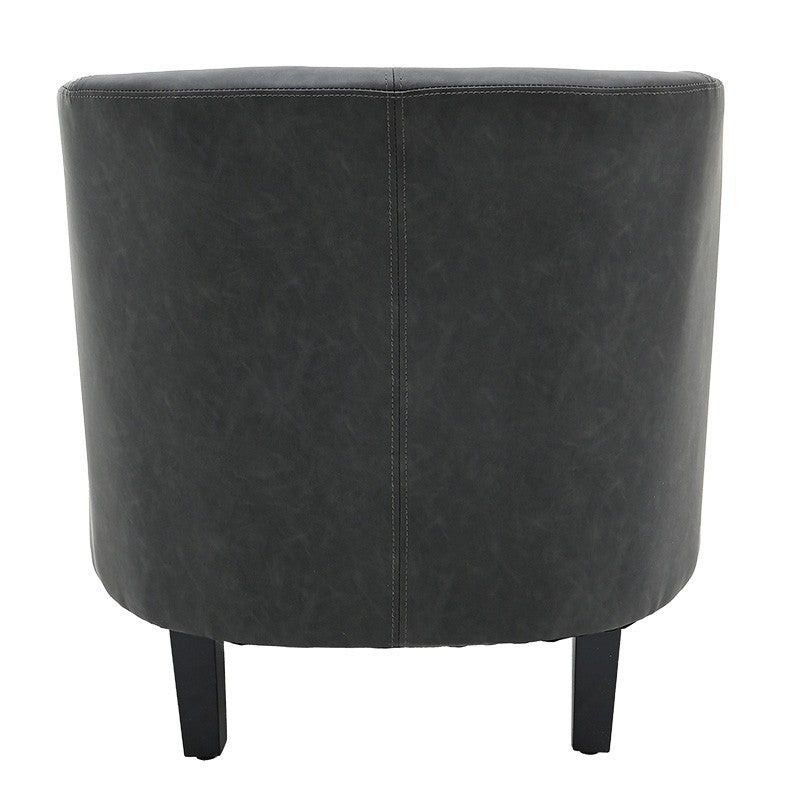 Fauteuil Major PU noir-gris 63,5x68x71cm