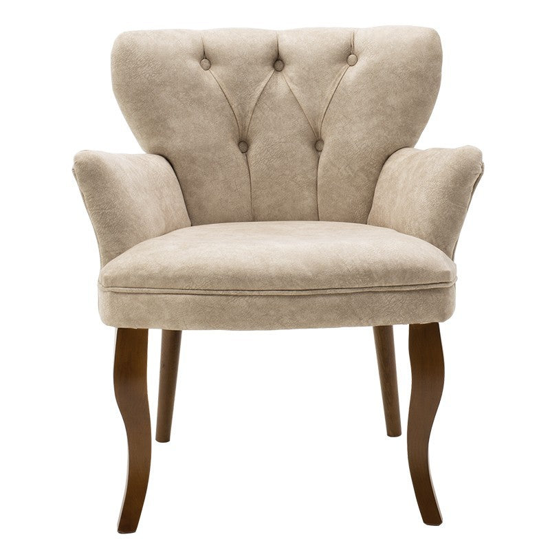 Fauteuil Samara tissu beige antique 67x62x78cm