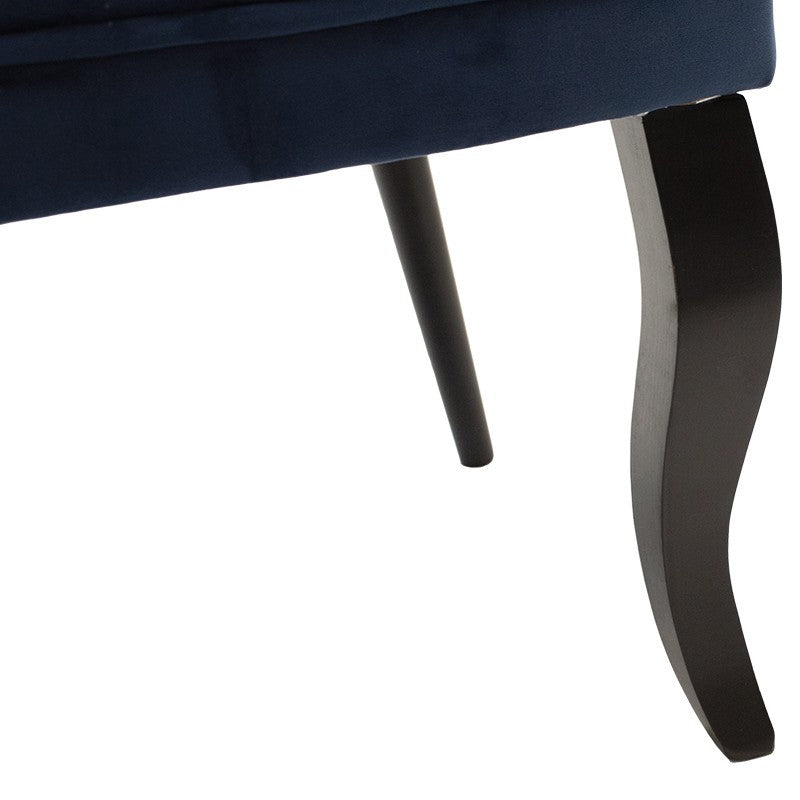 Fauteuil Samara tissu bleu 67x62x78cm