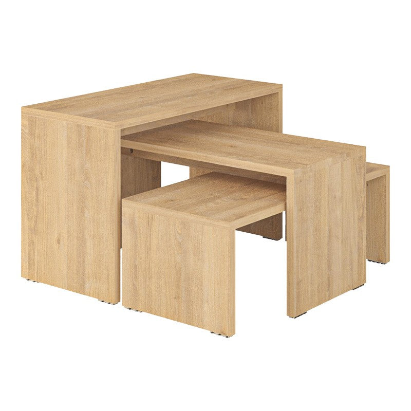 Lot de 3 tables basses bois 65 x 30 x 39 cm