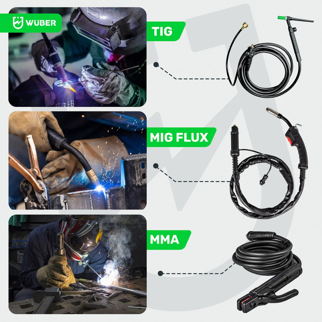 Poste machine à souder à onduleur MIG FLUX MMA TIG Wuber