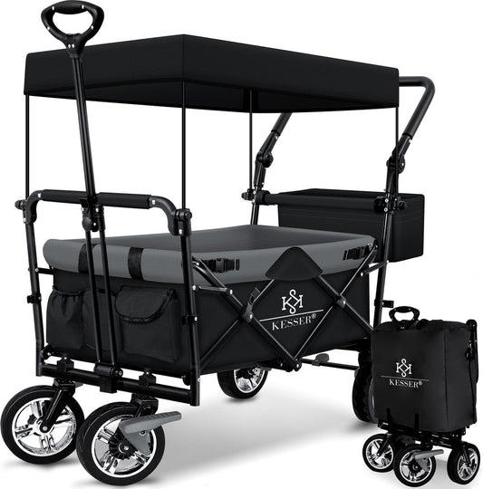 Chariot pliable plage avec toit 2 ceinture à 3 points jusqu'à 80kg