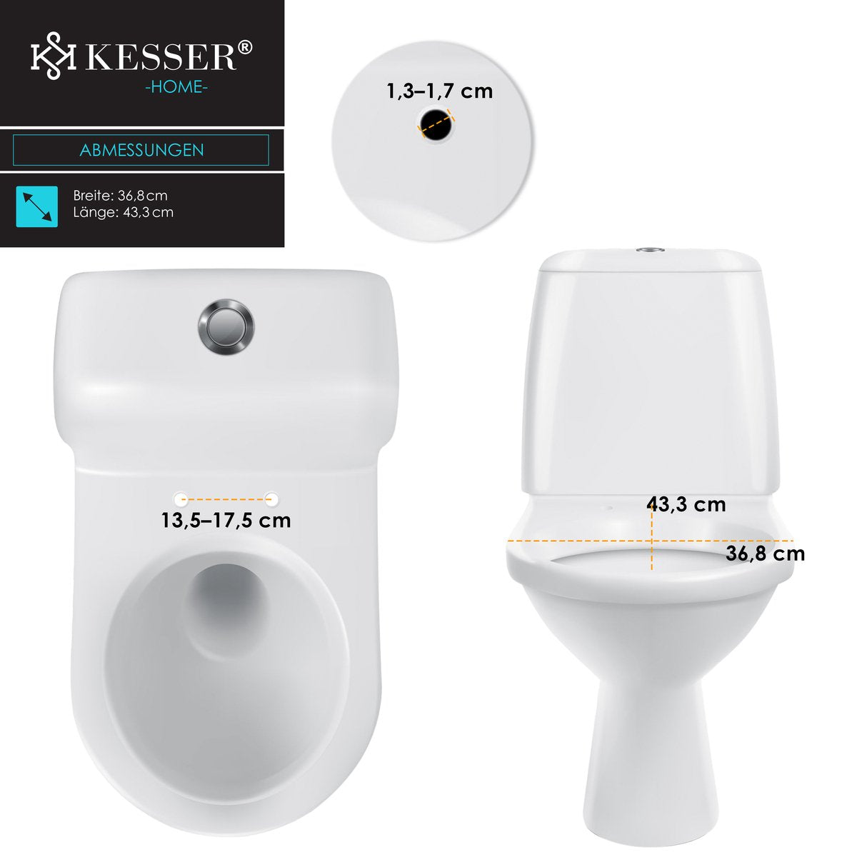 Abattant WC avec couvercle à fermeture douce
