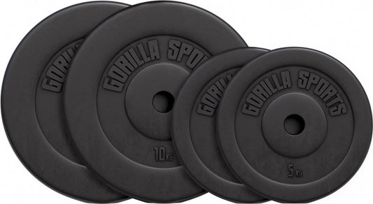 Set disque  Poids - 30 kg (2 x 5 & 2 x 10 kg) - Plastique - 30 mm