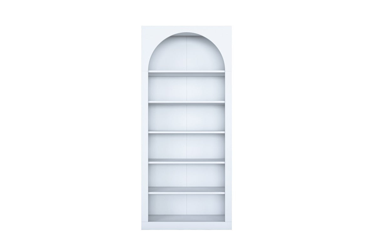 Bibliothèque Zoel bois mélaminé blanc 80x31,5x180cm