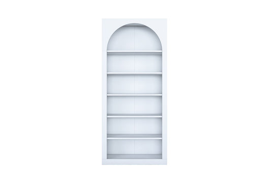 Bibliothèque Zoel bois mélaminé blanc 80x31,5x180cm