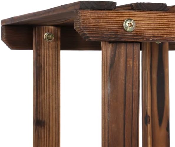 Étagère à Fleurs en Bois Porte Pots de Plante avec 7 Tablettes 97 x 25 x 96 cm